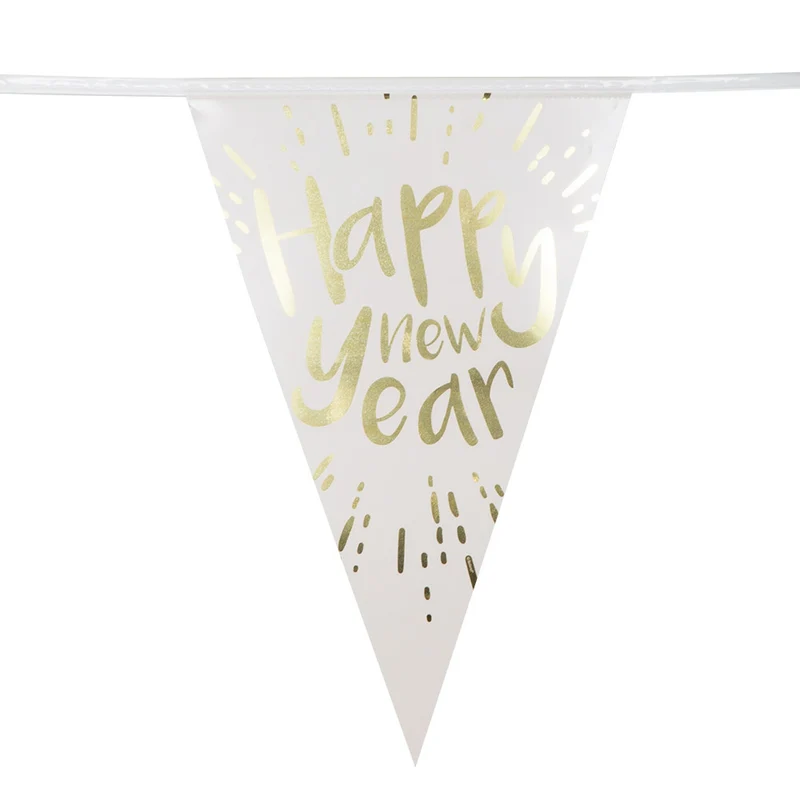 Folievlaggenlijn 'Happy New Year' (4m)