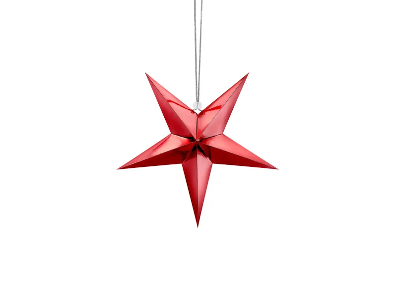 Hangdecoratie Ster Rood Karton (30cm)