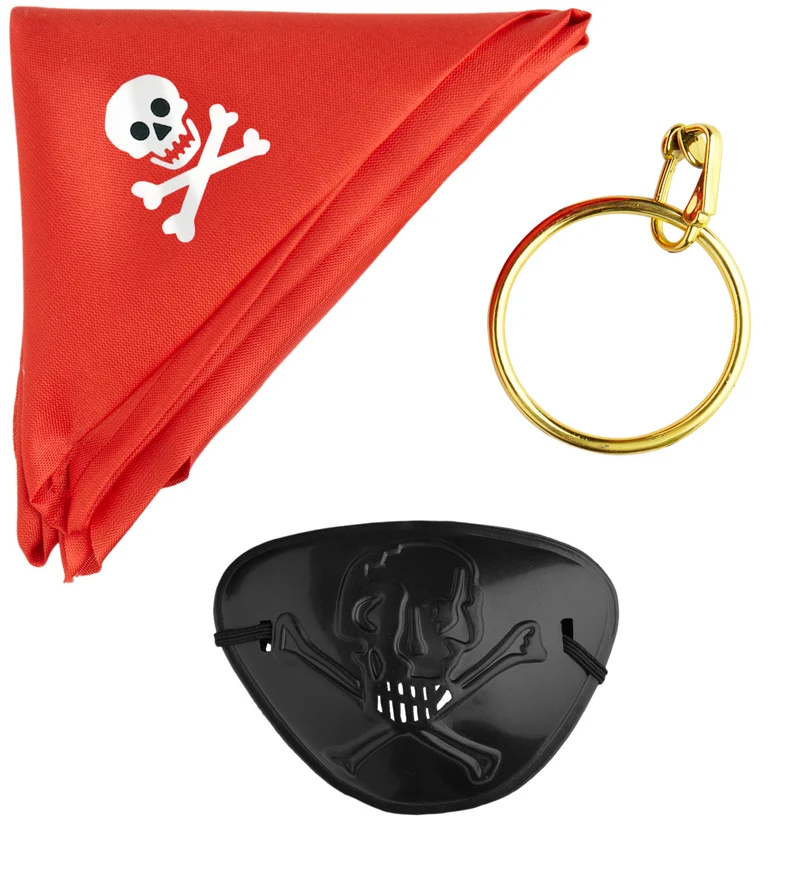Piratensetje ooglapje bandana en oorbel