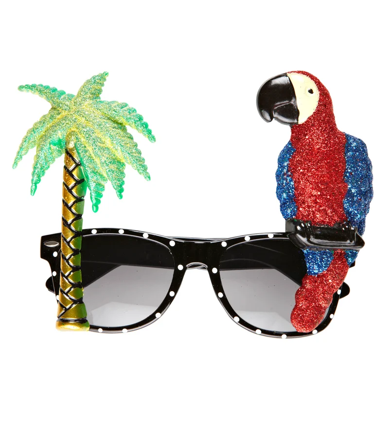 Papegaai bril met palmboom Hawaii