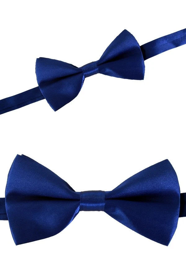 Vlinderstrik satijn blauw