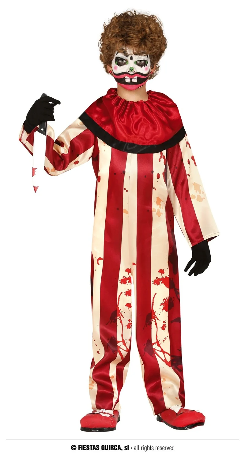 Killer Clown Jumpsuit kind Gestreept