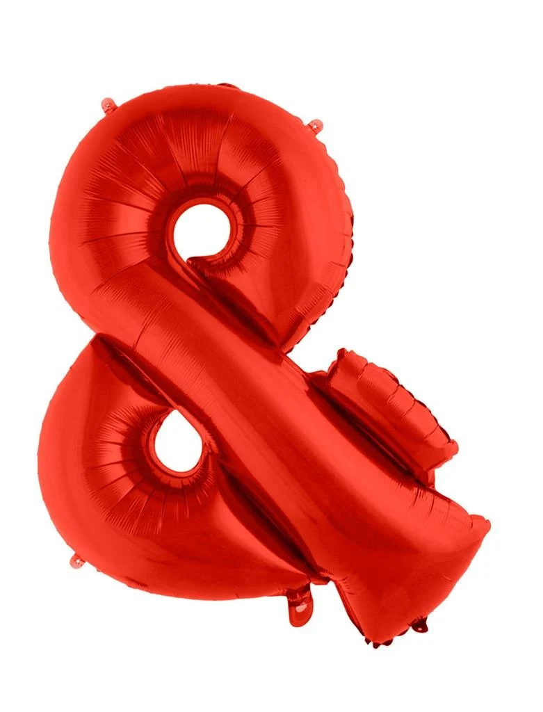 Grote folie ballon &-teken Rood