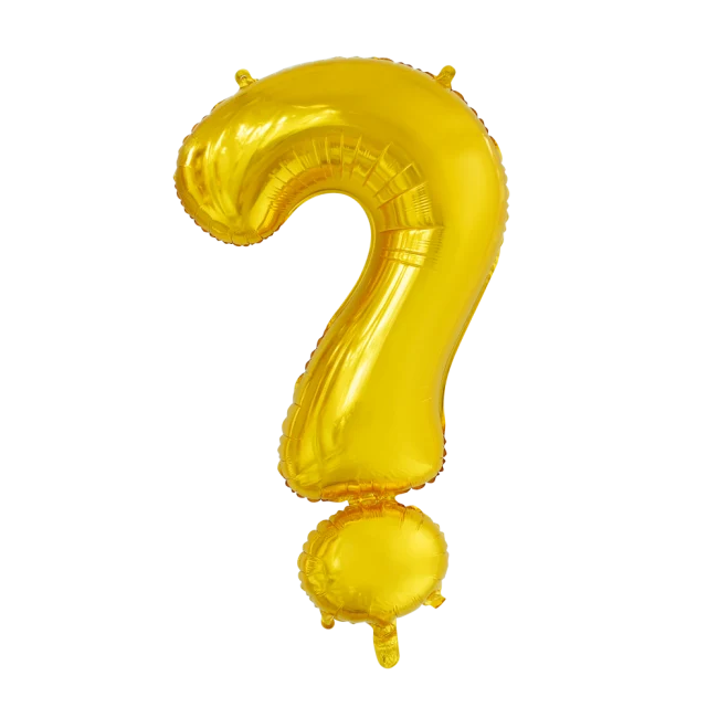 Folieballon Vraagteken Goud 41cm
