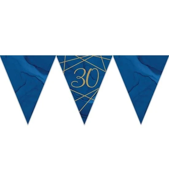 Vlaggenlijn 30 jaar Navy/Goud - 3,7m