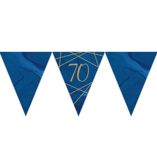 Vlaggenlijn 70 jaar Navy/Goud - 3,7m