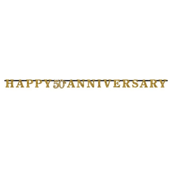 Letterslinger Happy Anniversary 50 Jaar Goud