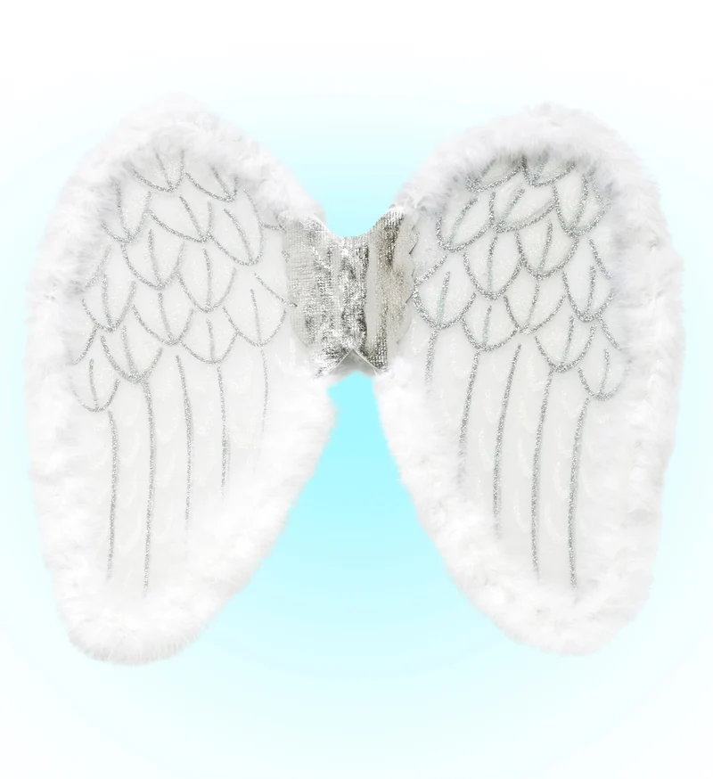 Witte engel vleugels met marabou