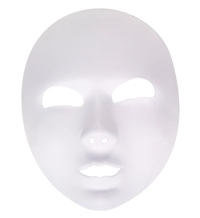 Halfgezicht masker wit beschilderbaar