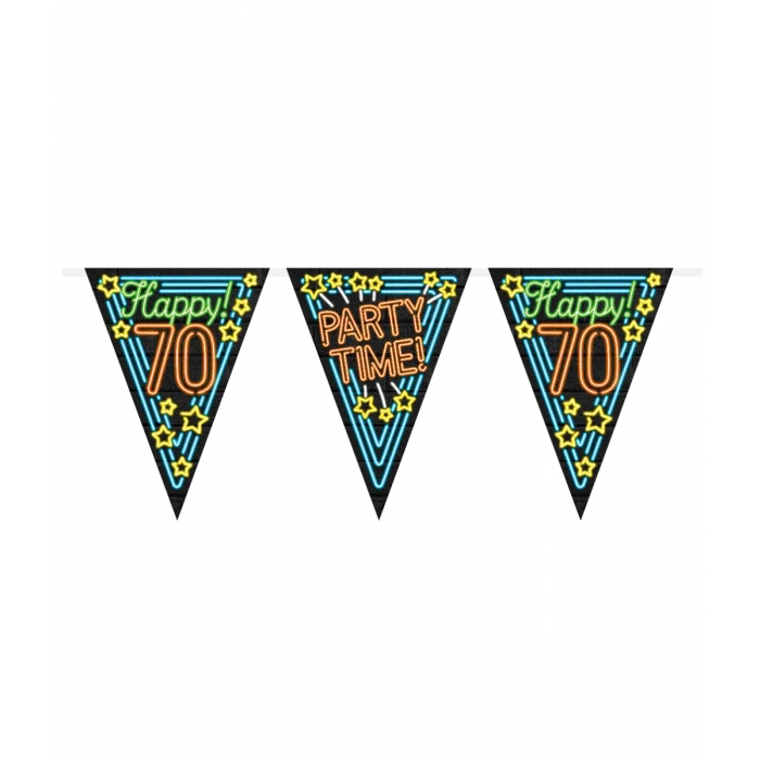 Vlaggenlijn 70 Jaar Neon - 10 meter