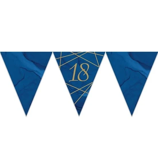 Vlaggenlijn 18 Jaar Navy/Goud - 3,7m