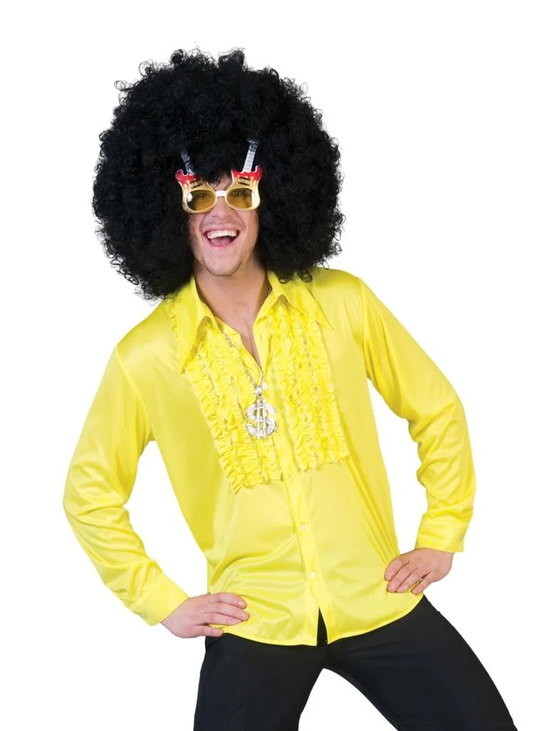 Rouche blouse geel
