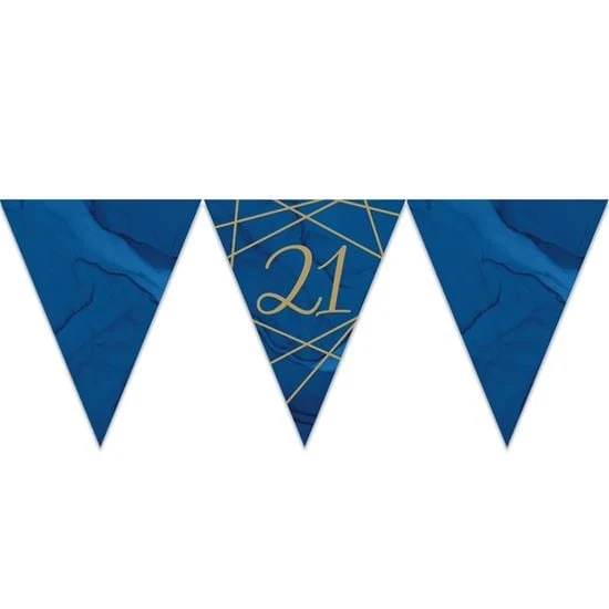 Vlaggenlijn 21 Jaar Navy/Goud - 3,7m