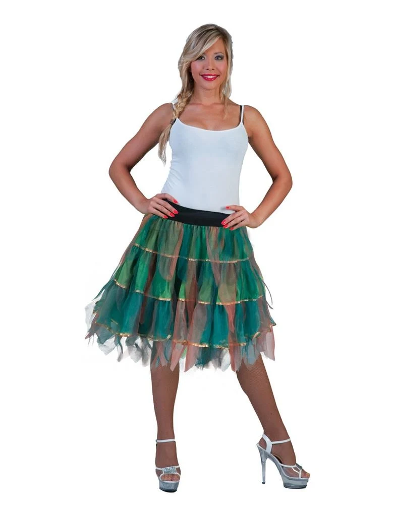 Petticoat tule rok groen goud