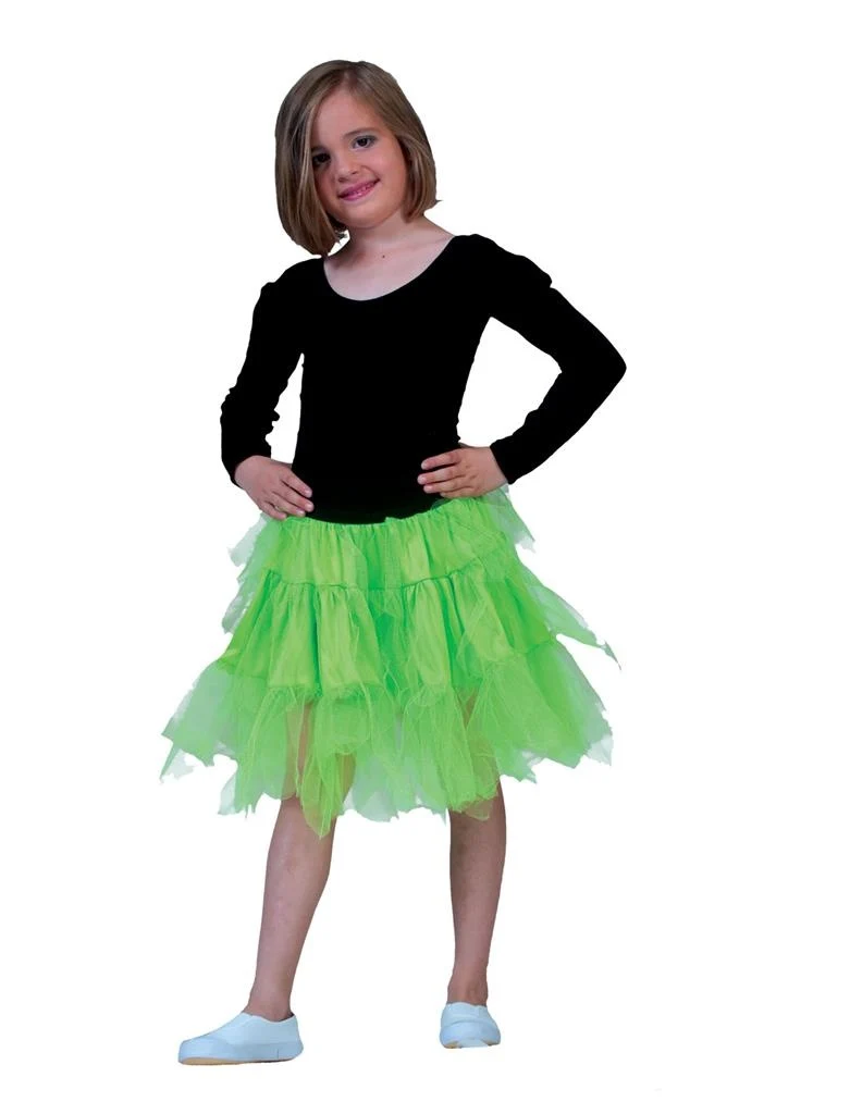 Petticoat neon groen Lili kind