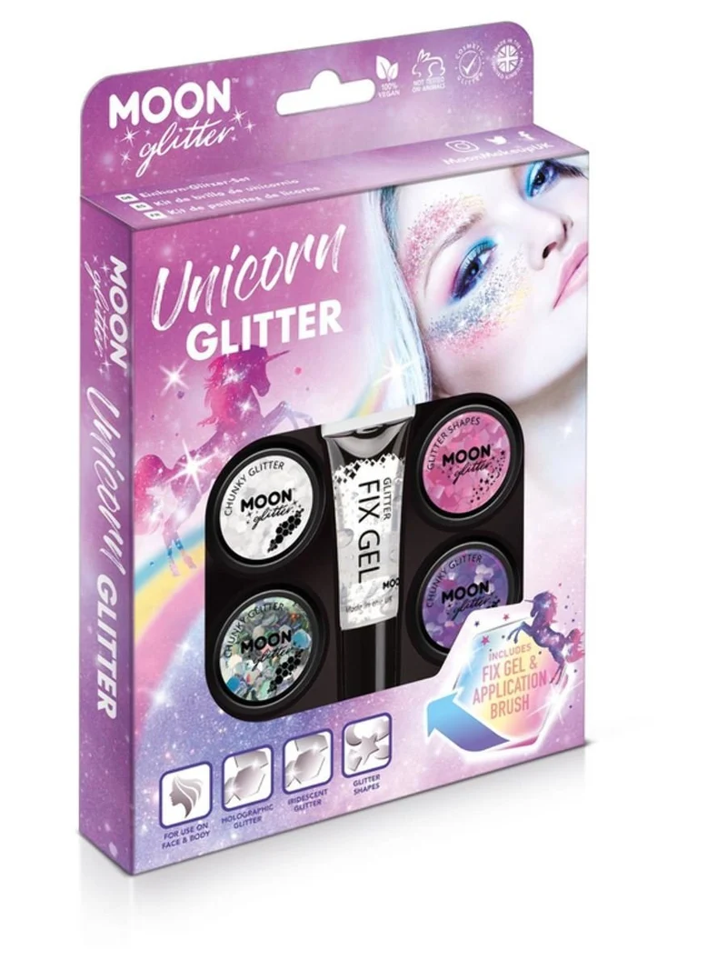 Moon Unicorn Glitter Set - 6 Delig