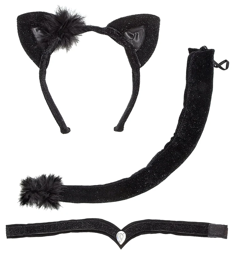Kattenset in zwart