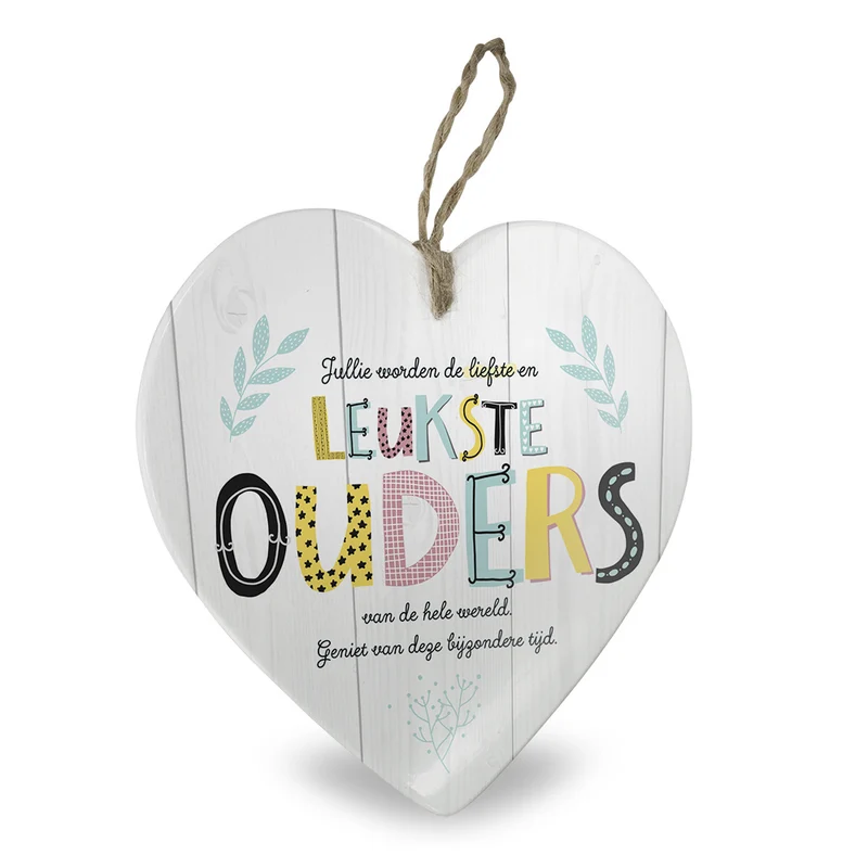 Cadeau Tegeltje Geboorte 'Leukste Ouders'