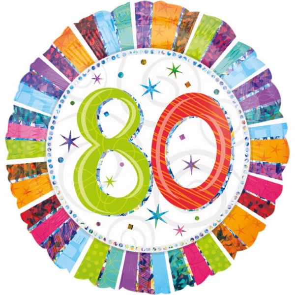 Folieballon Verjaardag 80 Jaar - 45cm