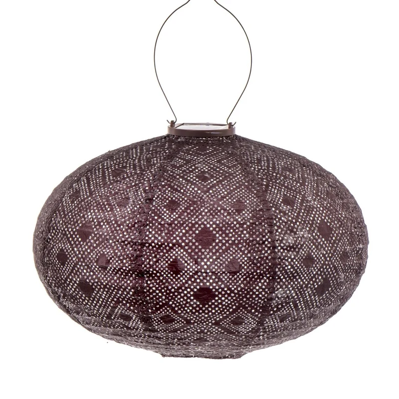 Lumiz solar lampion – mosaic oval – 40 cm – plum