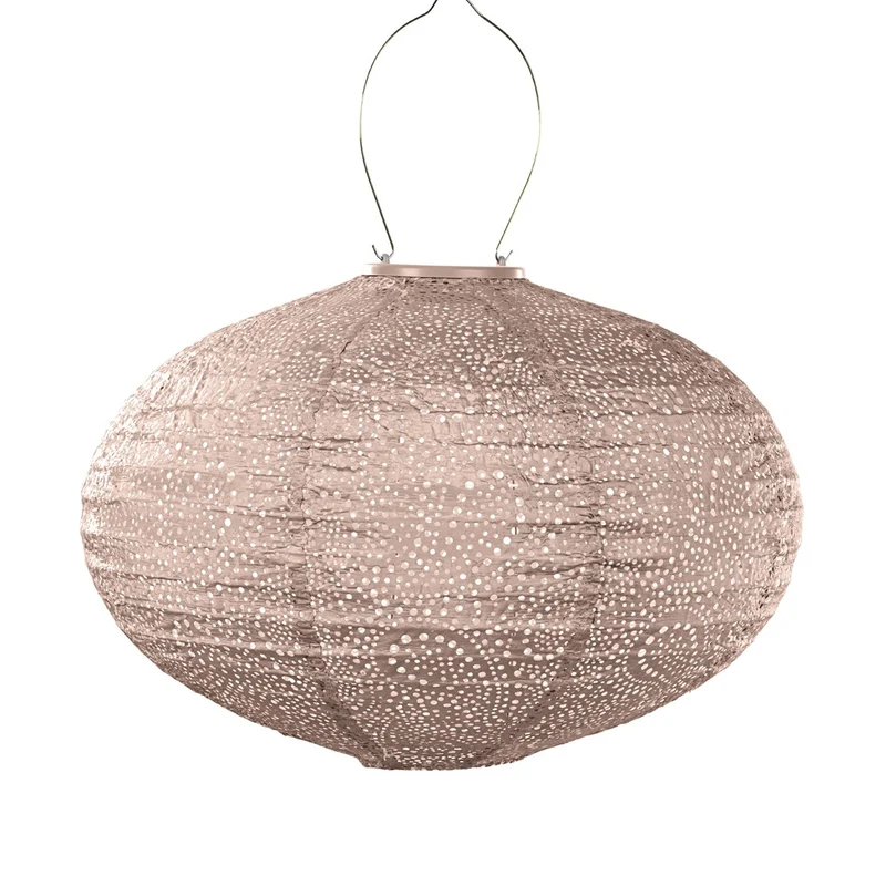 Lumiz solar lampion – paisley oval – 40 cm – soft blush
