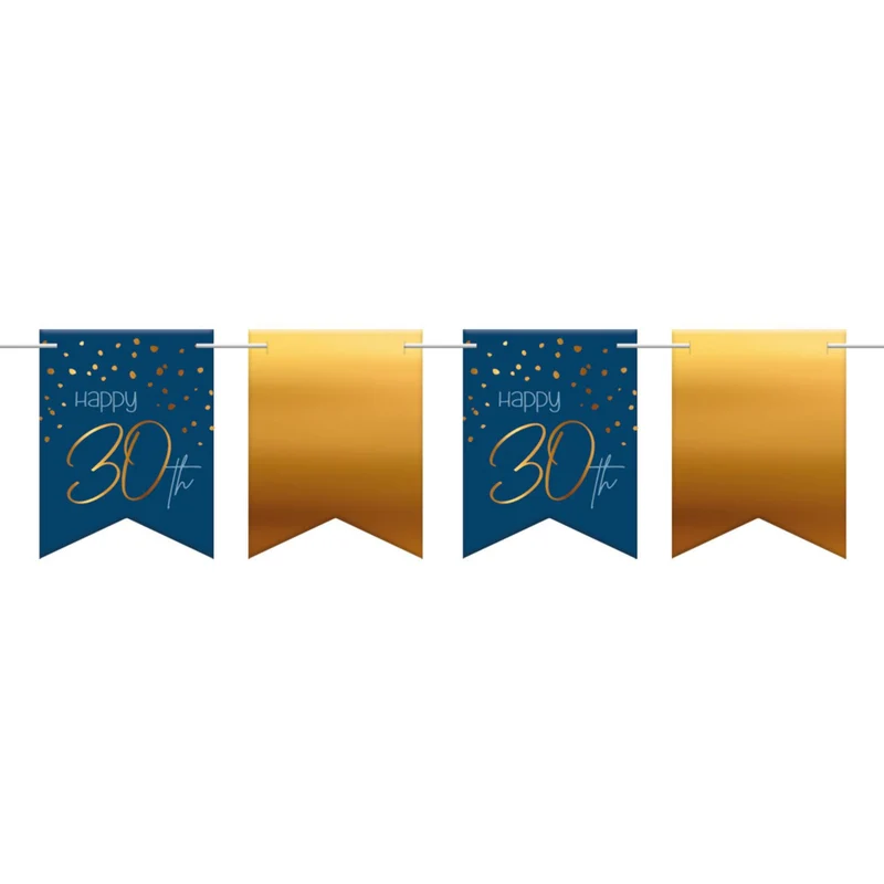 Vlaggenlijn 30 Jaar Blauw/Goud - 6 Meter