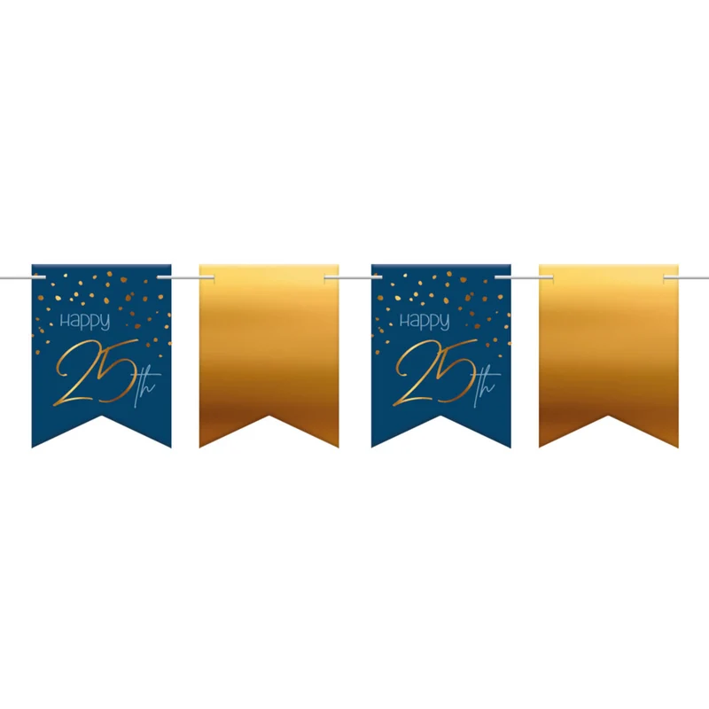 Vlaggenlijn 25 Jaar Blauw/Goud - 6 Meter