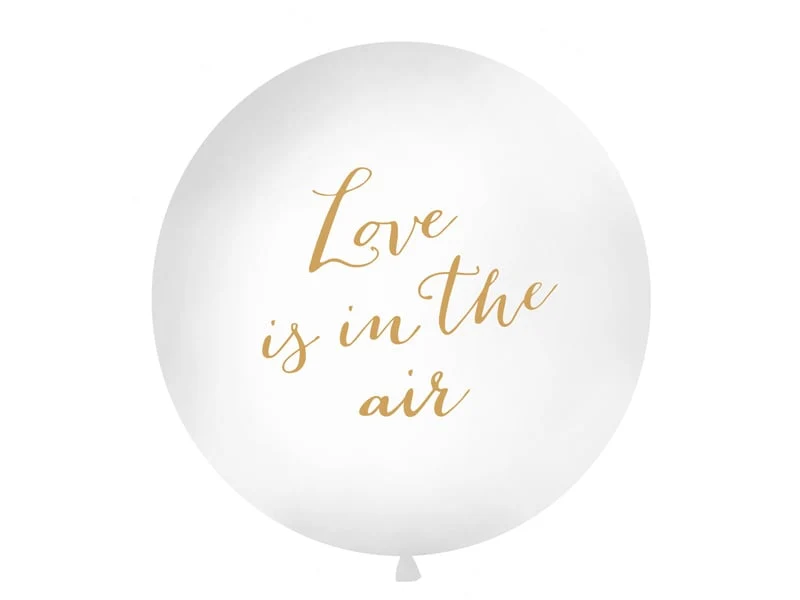 Mega Ballon 'Love Is In The Air' Wit - 1m