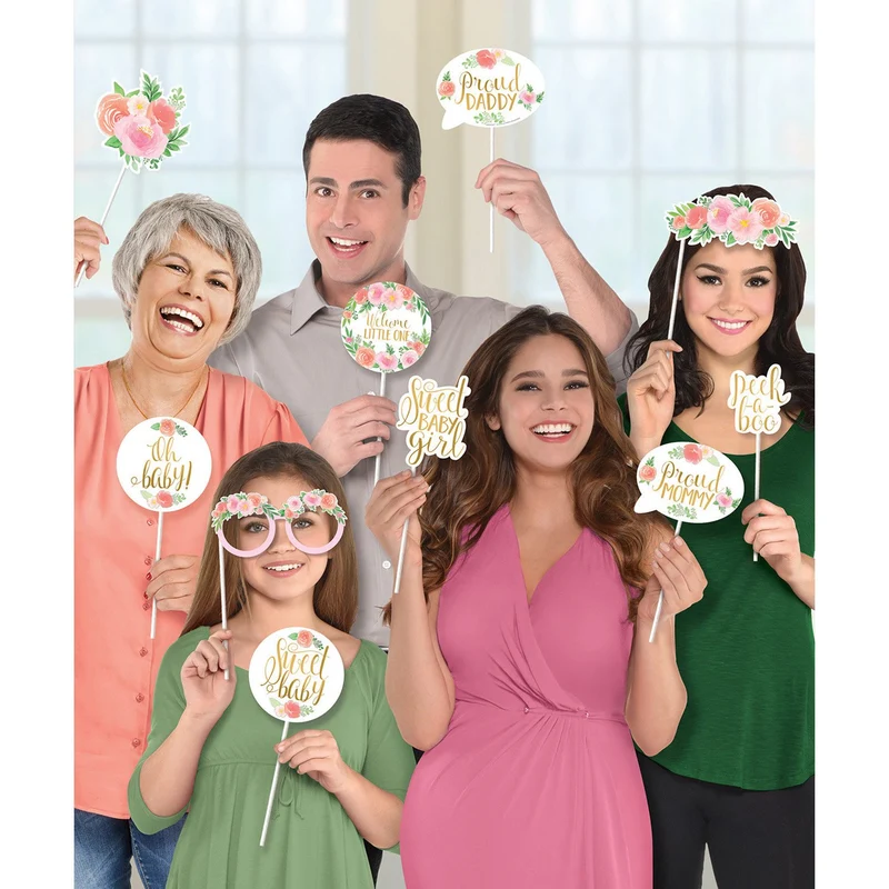 Photo booth set geboorte baby - 13 stuks