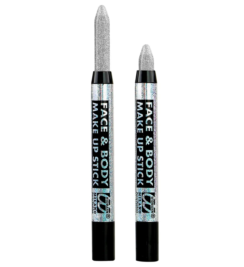 Zilveren glitter make-up potlood