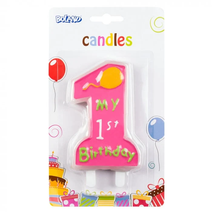 Kaars 'My 1st birthday' Meisje