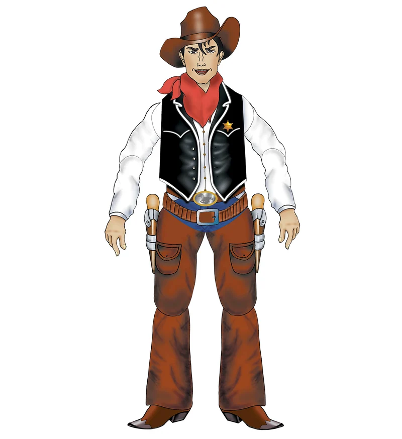 Decoratieve cowboy 153cm