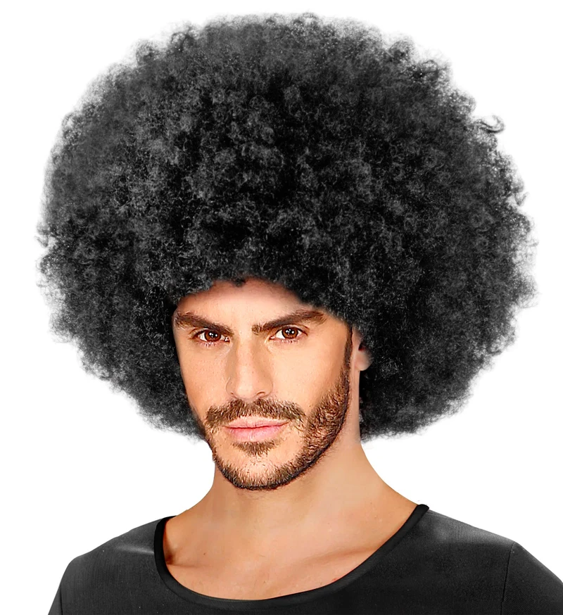 Afro pruik zwart