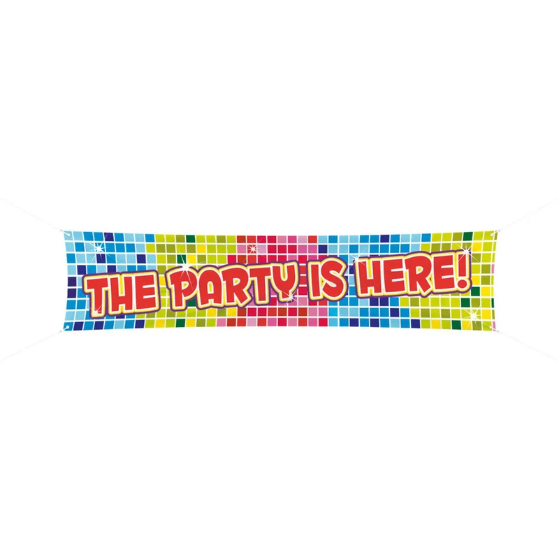 Spandoek The Party Is Here - 180 x 40cm