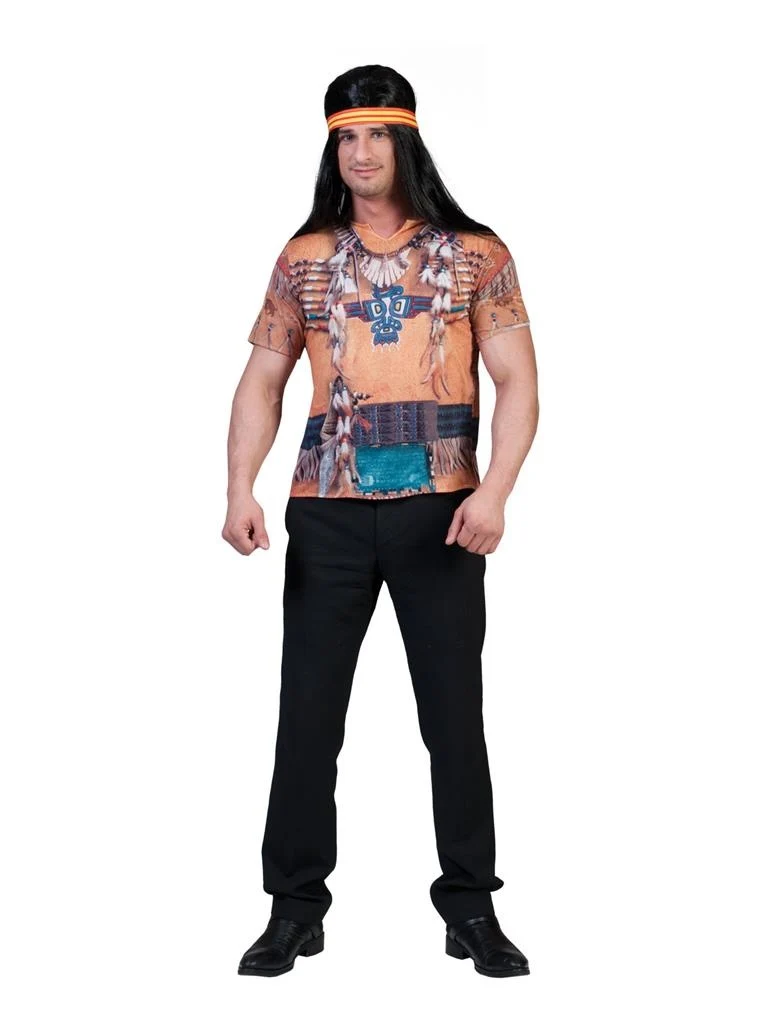 Indianen shirt 3 D volwassenen