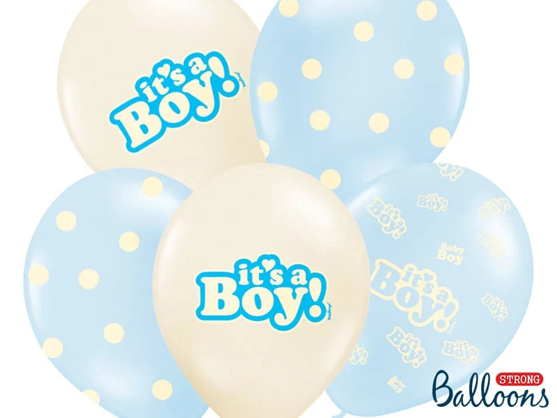 Ballonnen Mix It's A Boy Pastel Blauw - 6 Stuks