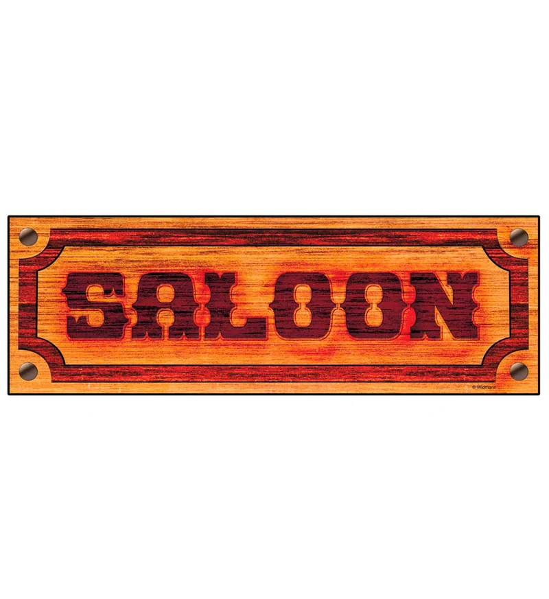 Saloon bord decoratie