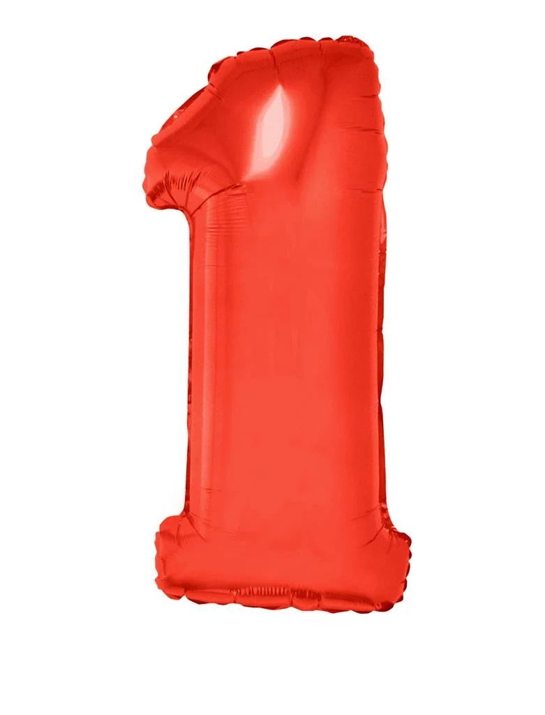 Folieballon Rood Cijfer '1' Groot