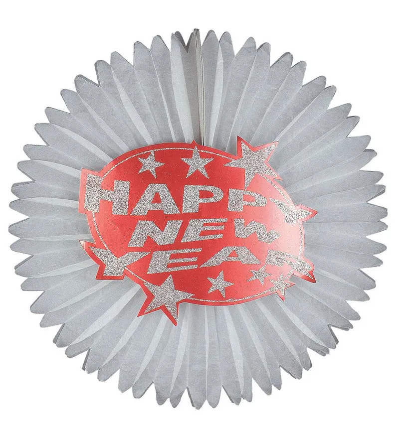 Happy new year decoratie rood