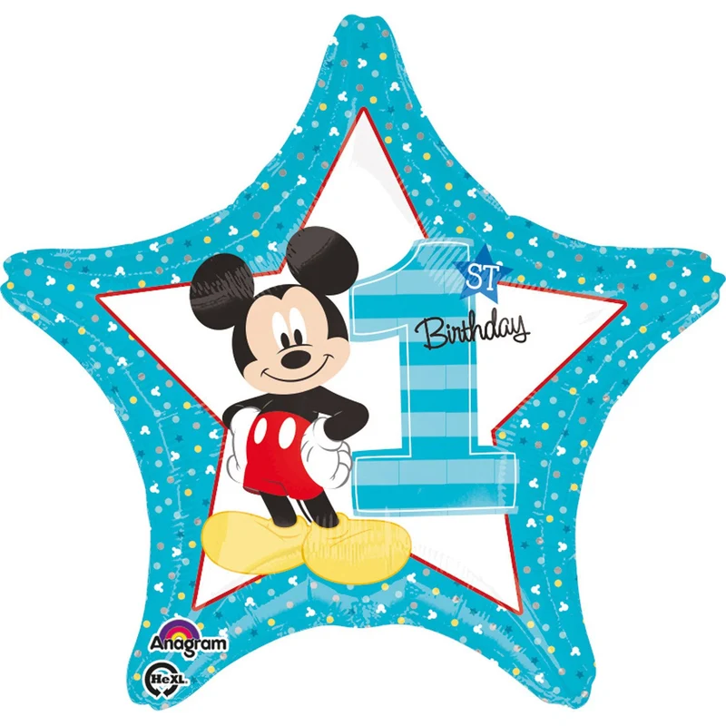 Folieballon 1st Birthday Mickey Mouse - 43 cm