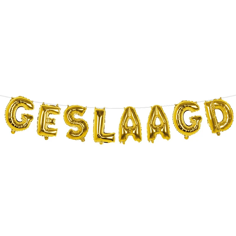 Folieballonslinger 'GESLAAGD' (4m)