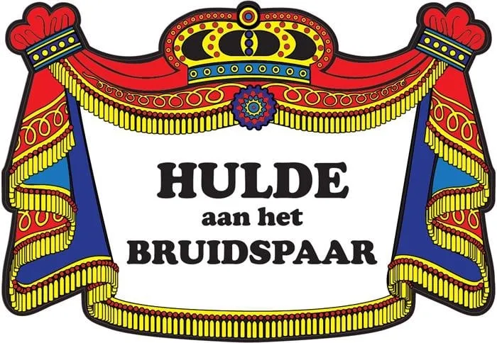 Huldeschild bruidspaar