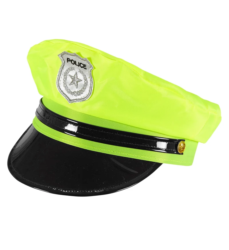Neon gele politiepet
