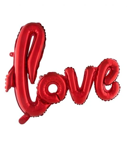 Folieballon Love Rood - 100x68cm