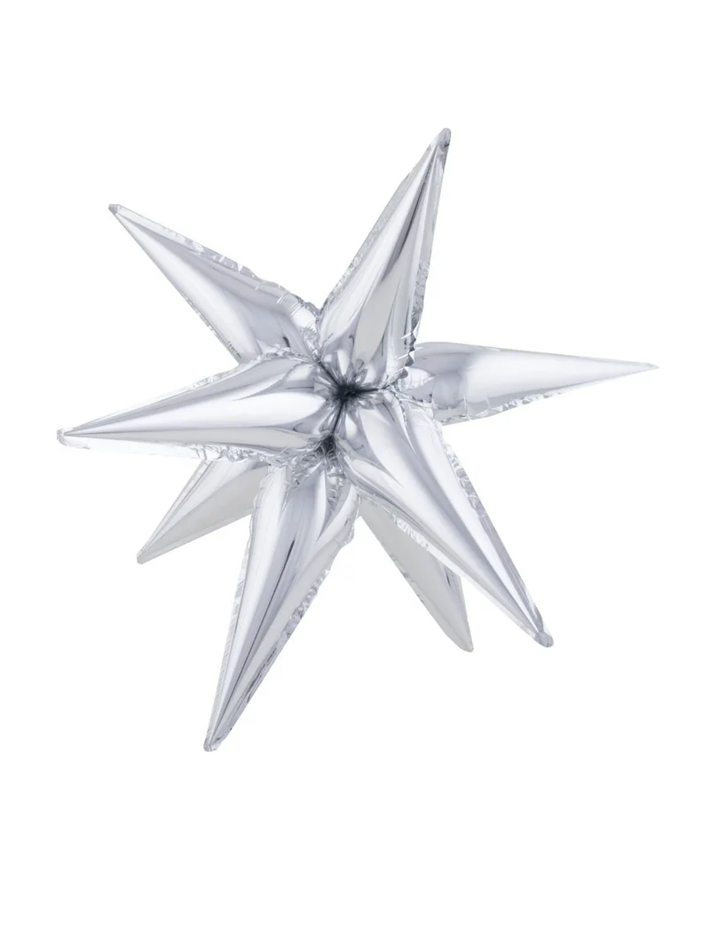 Folieballon Ster Zilver Groot