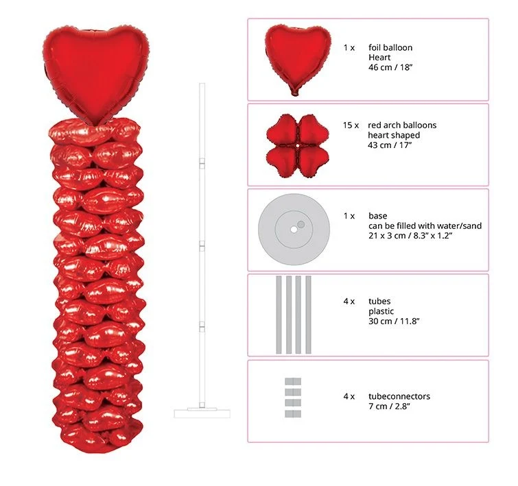 Ballon standaard set Valentijnsdag