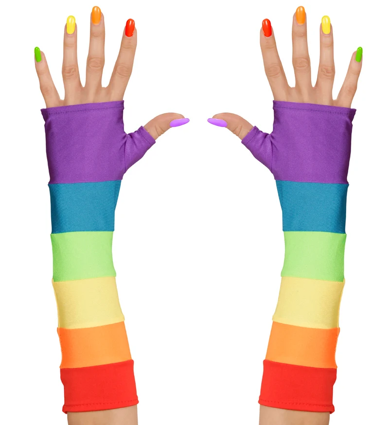 Regenboog handschoenen