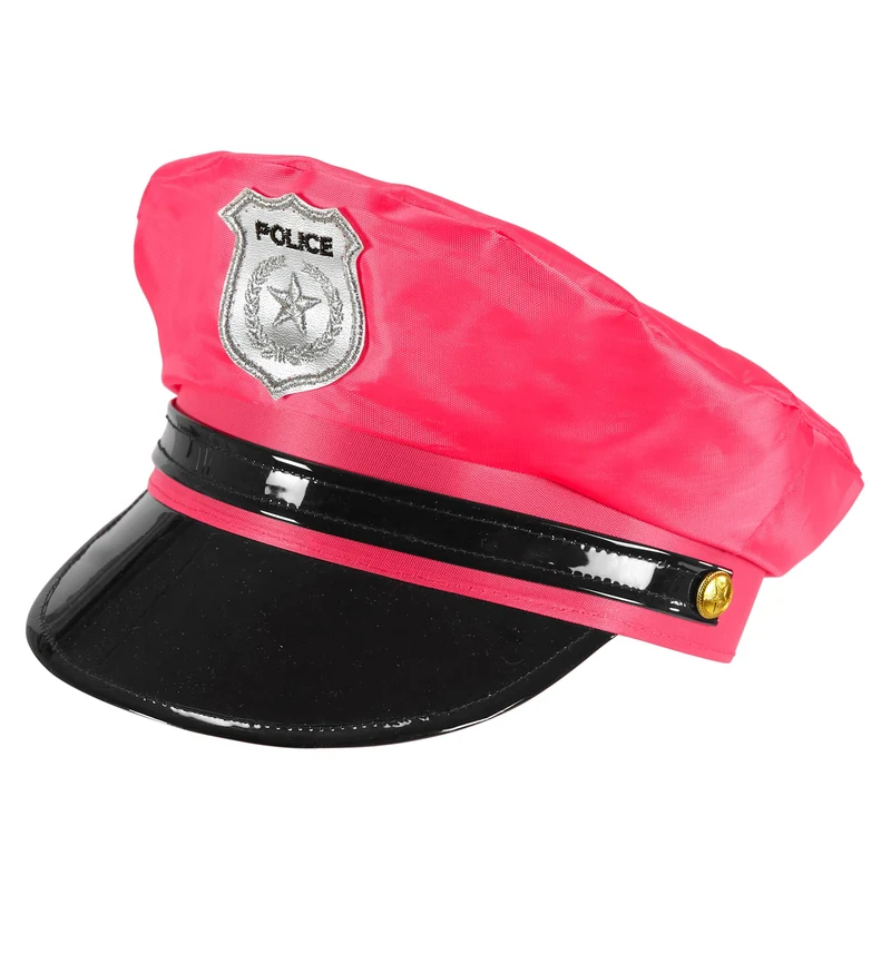 Neon roze politiepet