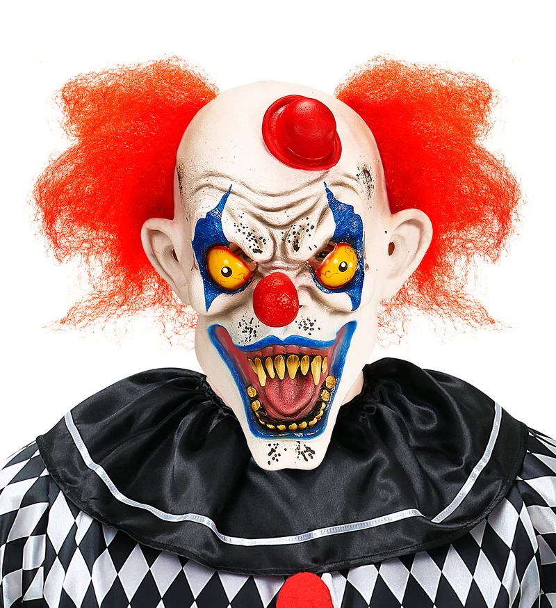 Masker killer clown met rode haren