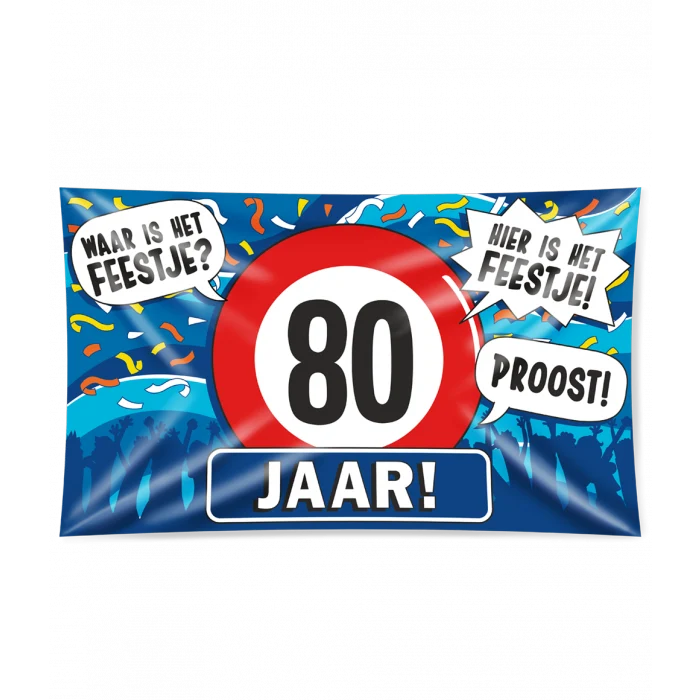 Gevelvlag 80 jaar 90 x 150cm
